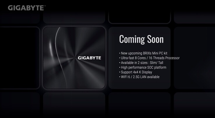 Die offizielle Produktseite zum neuen Gigabyte Brix mit AMD Ryzen Renoir zeigt derzeit nur diesen Teaser. (Bild: Gigabyte)