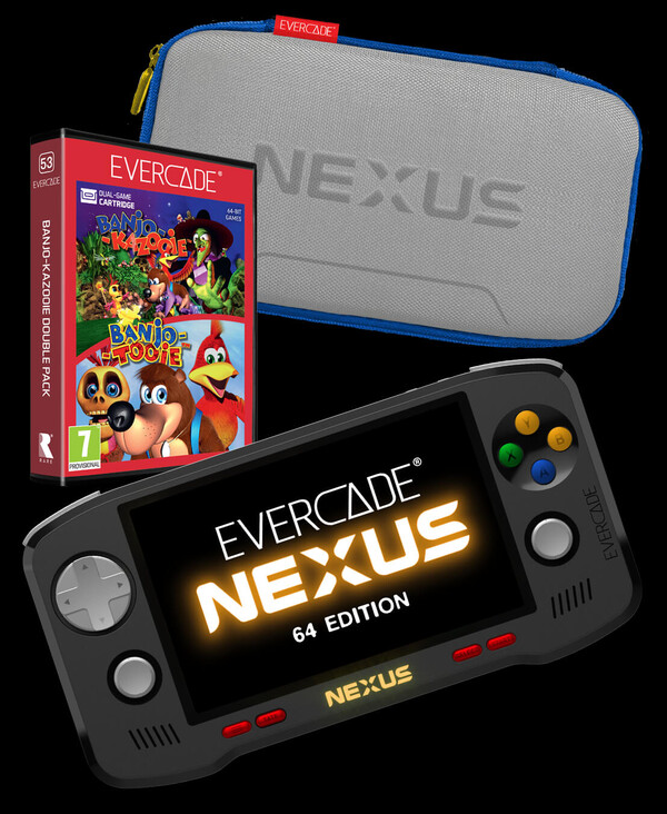 Die Evercade Nexus 64 Edition kostet mehr, wird aber mit Zubehör geliefert.