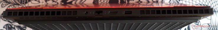 Rückseite: Netzanschlus, RJ45-LAN, HDMI 2.1, USB-A 3.0