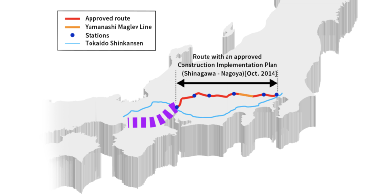 Streckenführungen der beiden Shinkansen-Systeme. (Bild: Central Japan Railway)