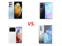 Im Kameravergleich treten an: Samsung Galaxy S21 Ultra, Xiaomi Mi 11 Ultra, OnePlus 9 Pro und ZTE Axon 30 Ultra.