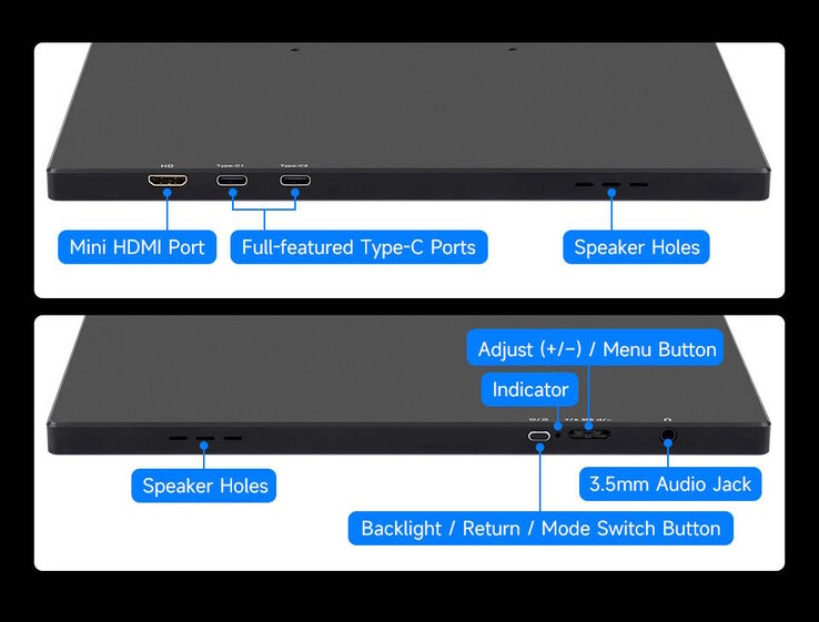 Verbaut sind zweimal USB Typ C und Mini-HDMI
