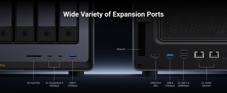 Die Anschlussausstattung kann sich sehen lassen und umfasst unter anderem zweimal 10-Gigabit-Ethernet und zweimal Thunderbolt 4.