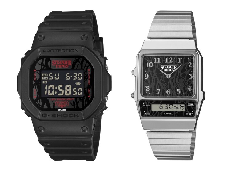 Die Casio G-Shock DW5600STT-1 (links) und die Vintage AQ800EST-1A (rechts). (Bildquelle: Casio)