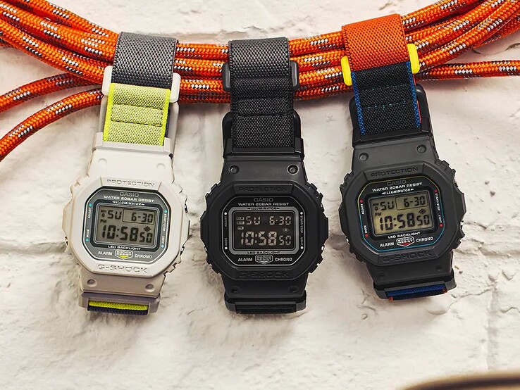 Von links nach rechts: the Casio G-Shock DW-5600MNC-7A8, DW-5600MNC-1 and DW-5600MNC-8A2