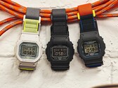 Casio versieht seine klassische quadratische G-Shock mit einem Magnetverschluss. Abgebildet (von links): G-Shock DW-5600MNC-7A8, DW-5600MNC-1 und DW-5600MNC-8A2