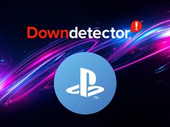 Das PlayStation Network-Symbol wird unter dem Down Detector-Logo angezeigt