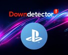 Das PlayStation Network-Symbol wird unter dem Down Detector-Logo angezeigt