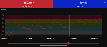 Herzfrequenzverlauf: Polar H10