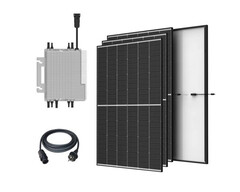 Balkonkraftwerk mit Doppelglas für höhere Langlebigkeit (Bild: Trina Solar, Deye)