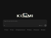 Startbildschirm der Kimi-Weboberfläche mit Eingabefeld und K3-Logo