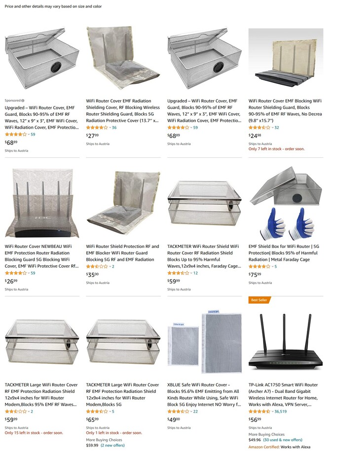 Käfige für den WiFi-Router sollen vor böser EMF-Strahlung schützen.