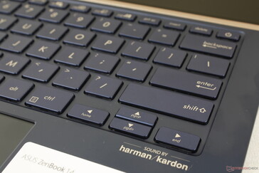 Kleine Pfeiltasten sind schwammiger als QWERTZ-Haupttasten