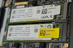 Zwei parallel installierte 1-TB-SSDs.