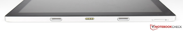 unten: Tastatur-Dock-Anschluss, Nano-SIM Einschub