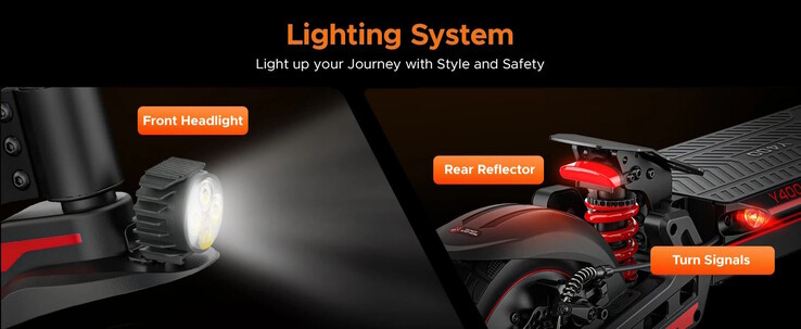 Eine Beleuchtung ist vorhanden (Bildquelle: Engwe)