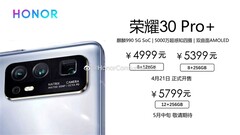 Selbst das teuerste Honor-Flaggschiff soll weniger kosten als das günstigste Samsung Galaxy S20. (Bild: Weibo)