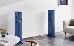 Die KEF LS60 Wireless packen eine Ausgangsleistung von 1.400 Watt in besonders schlanke Lautsprecher. (Bild: KEF)
