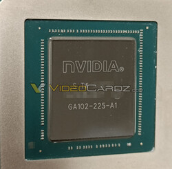 Ein Bild des verwendeten GA102-225-A1-Chips (Bild: Videocardz)