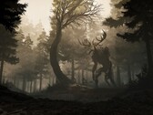 Bild aus dem Spiel GreedFall, das einen Wald und eine Kreatur zeigt. (Bildquelle: Steam)