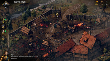 Ein Dorf in Thronebreaker: The Witcher Tales.