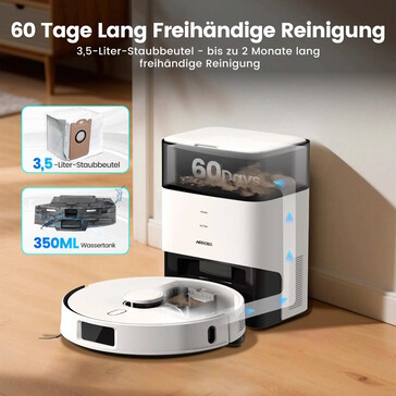 Die Basisstation unterstützt keine Selbstreinigung (Bildquelle: Airrobo)