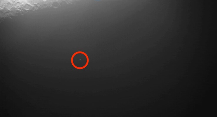 Screenshot zeigt den Einschlag auf dem Mond. (Bildquelle: Armagh Observatory)