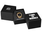 Die neue Casio G-Shock DW-5600BEP-9 wird in einer speziellen Verpackung mit der Aufschrift „Time is Money“ geliefert