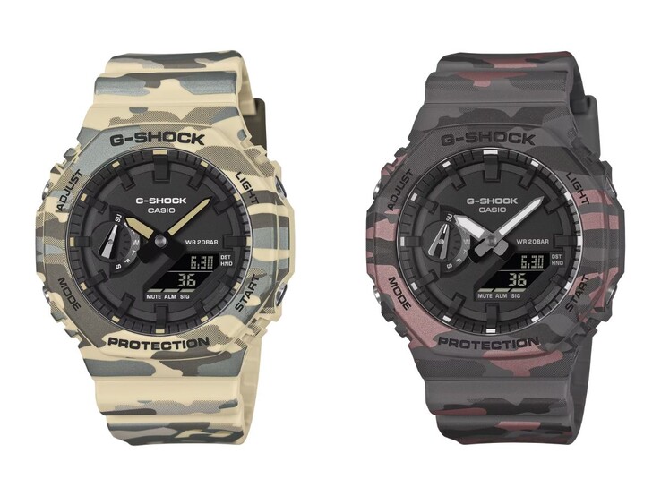 Casio G-Shock GA-2100CM-5A (links) und GA-2100CM-8A (rechts)