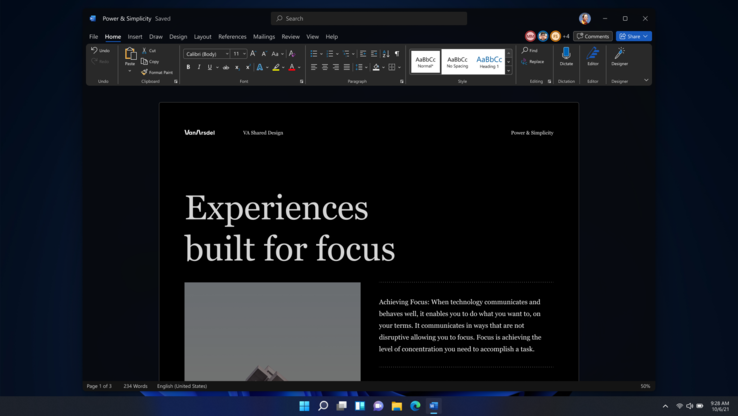 Microsoft Office erhält für Windows 11 einen frischen Look inklusive Unterstützung für den Dunkelmodus. (Bild: Microsoft)