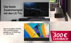 LG erstattet aktuell bis zu 300 Euro beim Kauf ausgewählter Soundbars. (Bild: LG)
