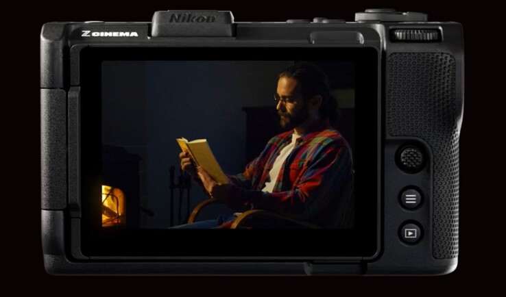 Rückseite der Nikon ZR mit großem Bildschirm