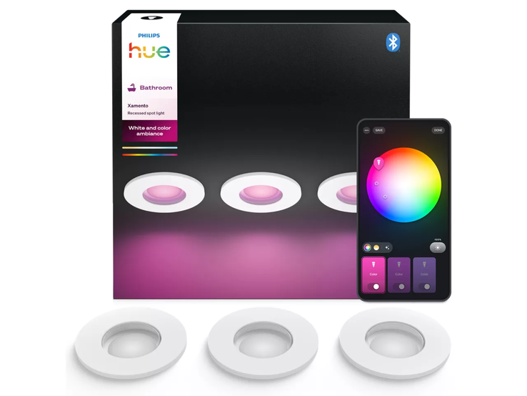 Neuer weißer Philips Hue Xamento Einbauspot. (Bildquelle: Philips Hue)