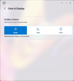 Dolby-Vision-Einstellungen für die Farbsättigung