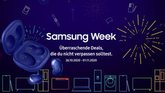 Samsung Week: Hammer-Deals, knallhart kalkulierte Angebote und die Galaxy Buds Live TWS-Earbuds in Mystic Blue.