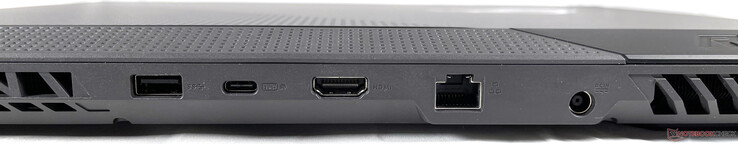 Rückseite: USB-A 3.2 Gen. 1, USB-C 3.2 Gen. 2 (mit DisplayPort & Power Delivery), HDMI 2.0b, Gigabit LAN-Anschluss, Netzanschluss