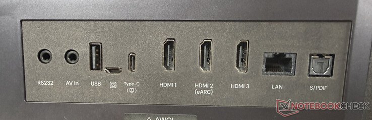 Der Großteil der Anschlüsse sitzt auf der Rückseite.