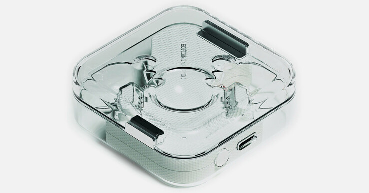 Die Ladehülle der Nothing Ear 1 versteckt den Akku in einem weißen Plastik-Gehäuse. (Bild: Nothing)