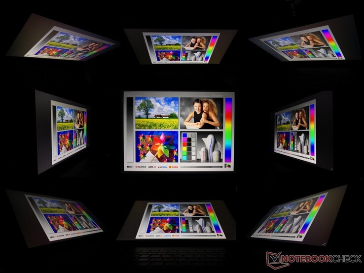 Breite IPS-Blickwinkel. Der Kontrast und die Farben verschlechtern sich nur bei sehr breiten Einblickswinkeln