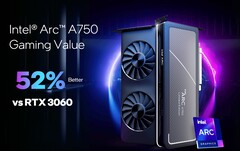 Die Intel Arc A750 soll vor allem durch ein gutes Preis-Leistungs-Verhältnis überzeugen. (Bild: Intel)