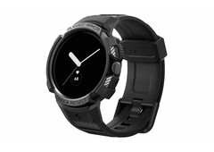 Das neueste Armband von Spigen verpackt die Google Pixel Watch in ein robustes Gehäuse im Stil einer G-Shock. (Bild: Spigen)