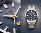Eine Nahaufnahme der neuen The Citizen Uhr neben der gesamten Uhr.