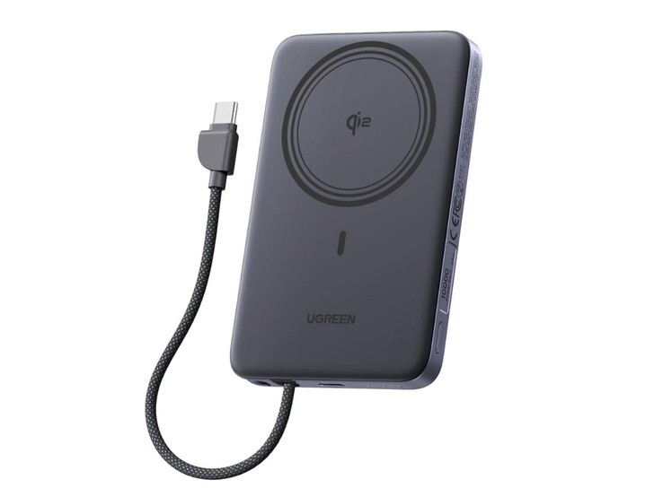 Die Ugreen MagFlow Air Qi2 15W Ultra-Slim Magnetic Power Bank.