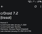 Android 11 (via crDroid 7.2) auf dem Xiaomi Mi A1