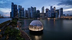 Apple Marina Bay Sands in Singapur wird schon am Donnerstag, dem 10. September, erstmals seine Pforten für Kunden öffnen. (Bild: Apple)