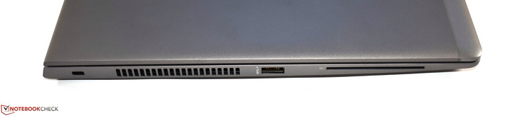 Links: Kensington-Lock, USB-3.0-Typ-A, Smartcard-Lesegerät