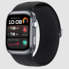 Huawei Watch D2 in Schwarz mit Fluoroelastomerarmband