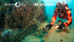 Hyundai und Healthy Seas kämpfen für saubere Meere: Fußmatten aus Fischernetzen für Ioniq 5 und Ioniq 6.