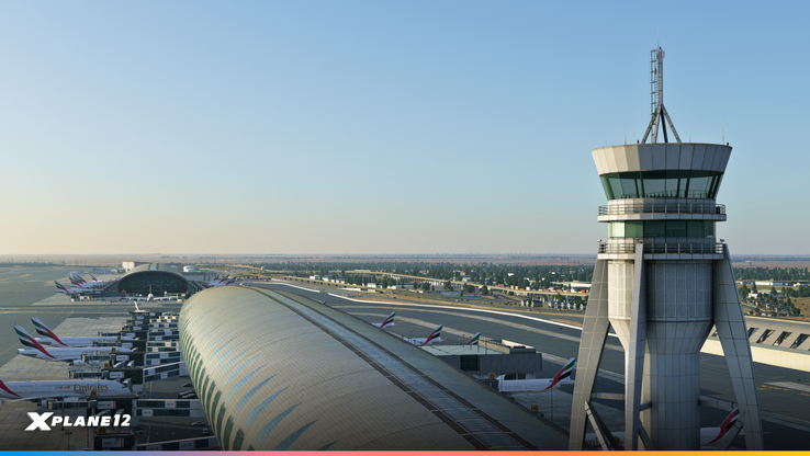 Der alte Flughafen von Dubai ist nun Teil von X-Plane 12. (Bildquelle: Laminar Research)