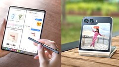 Neues, geleaktes Samsung Marketing-Material liefert auch offizielle Maßangaben zu Galaxy Z Fold5 und Galaxy Z Flip5. (Bild via Evan Blass, editiert)